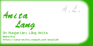 anita lang business card